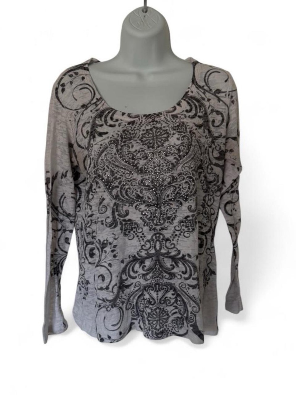 Kiara baroque floral long sleeve top M